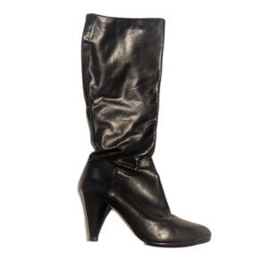 👢 Michael Kors Black Leather Knee High Boots Women’s 8.5M – Pointed Toe